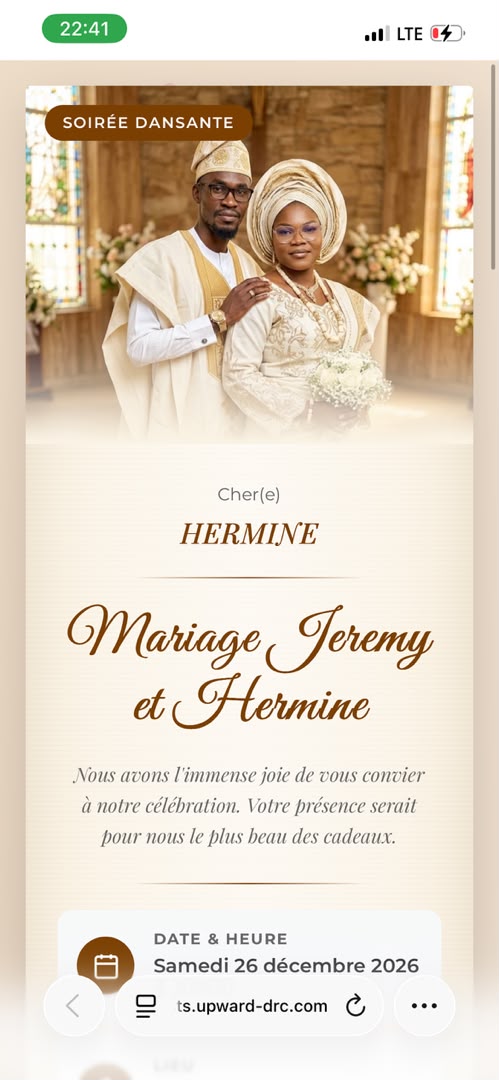 Invitation personnalisée